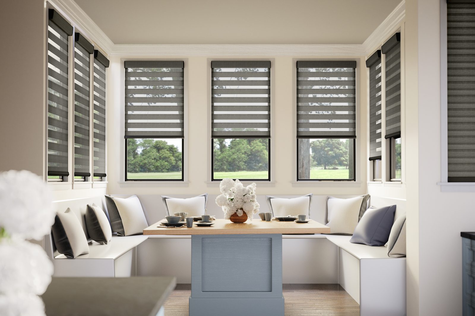 Allure shades in a cozy nook