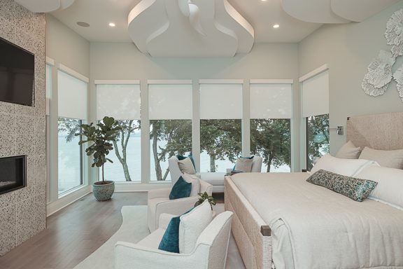 Genesis shades in a riverside home
